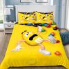Fashion M&M Chocolate Logo Duvet Cover Pillowcase Bedding Set Boys Girls Bedroom Decoration Children Gift Single Double Size