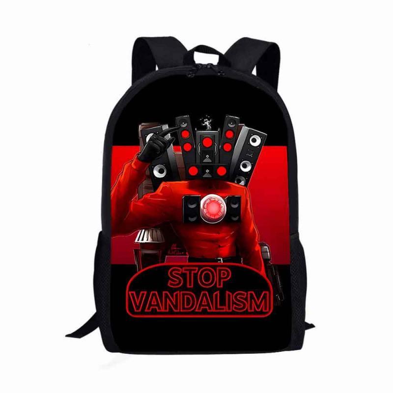 Lightweight Kids School Backpack Boys Girls Anti-Strain Ergonomic Design Cartoon Print Oxford Fabric Bag Elementary