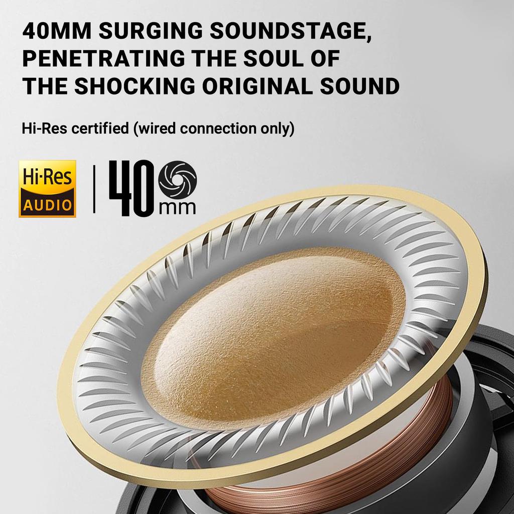 Edifier V80 Wireless Headphones, VGP Gold Award Winner, Bluetooth 5.4 Hybrid ANC 44dB Noise Cancellation, Wired High-Resolution Audio Compatible, 45