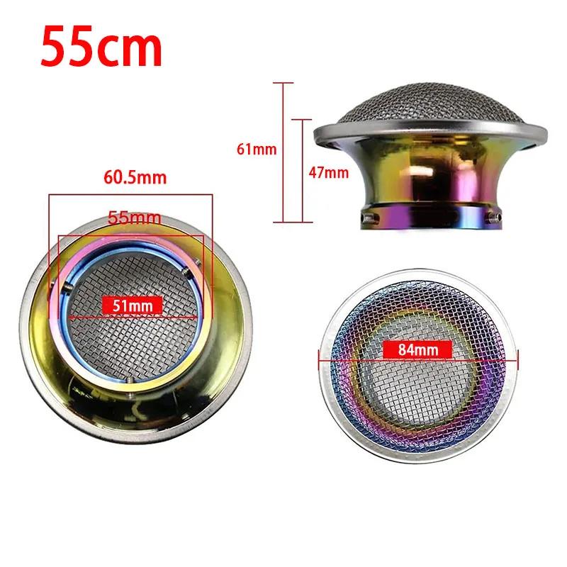 55MM Multicolor Motorcycle Carburetor Air Filter with Mesh Wind Cup For Keihin PWK 32mm 34mm
