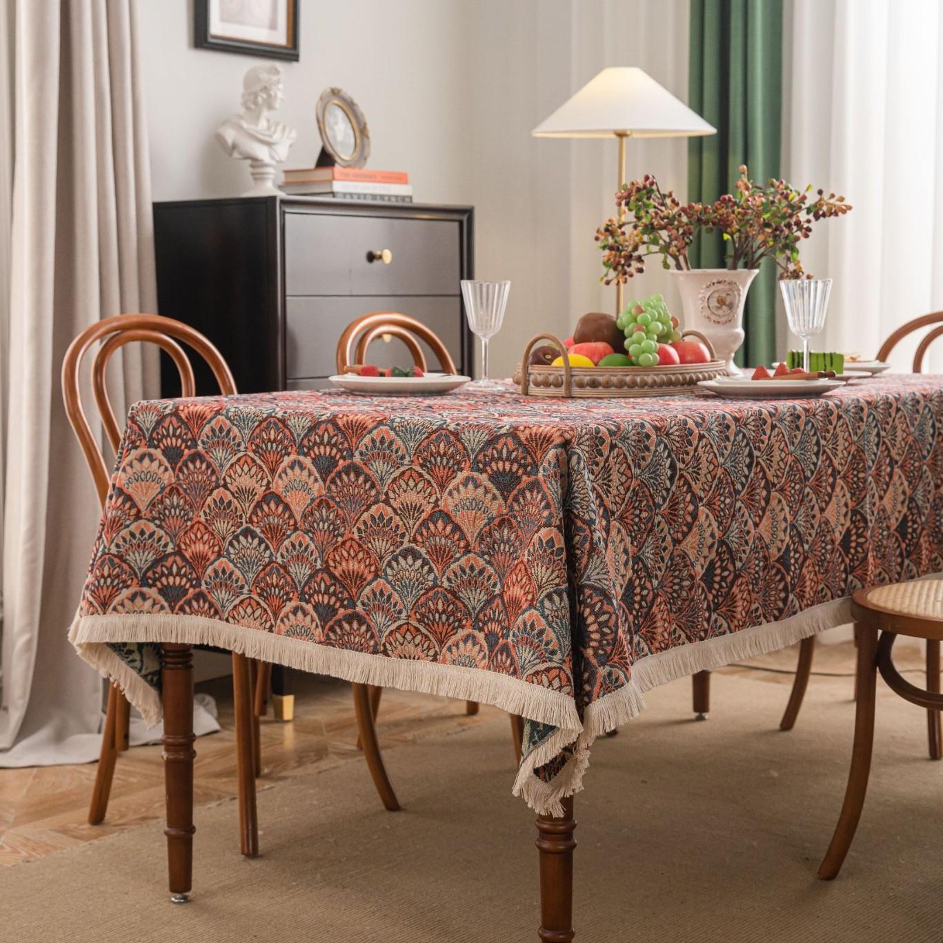 Katoen Linnen Tafelkleed voor Rechthoekige Tafels, Kreukvrij Wasbaar Tafelkleed Eettafelhoes voor Keuken en Buitengebruik 140x180cm