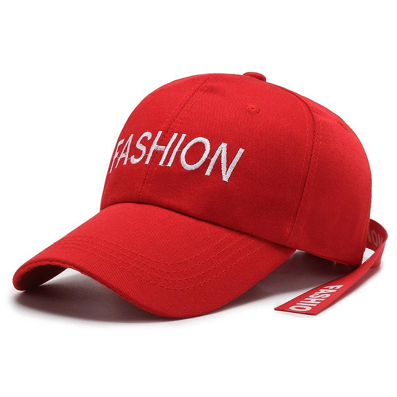 Hat Spring and Autumn New Embroidery Ribbon Baseball Cap Personalized Peaked Hat Outdoor Sun Hat Travel Hat Couple Hat