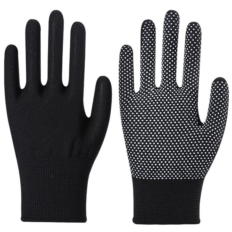Work Gloves Nylon Dotted Lightweight Breathable Durable Anti Slip Wear Resistant Outdoor Cycling Fishing Camping Safety Gloves