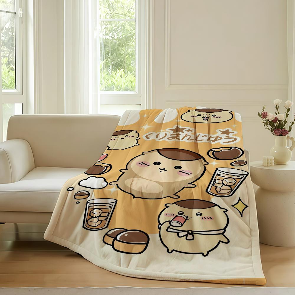 Cartoon Cute C Chii K KawaS Blanket For Sofa Office Bed Plane Travel Sleep Read Relax Camping Soft And Warm