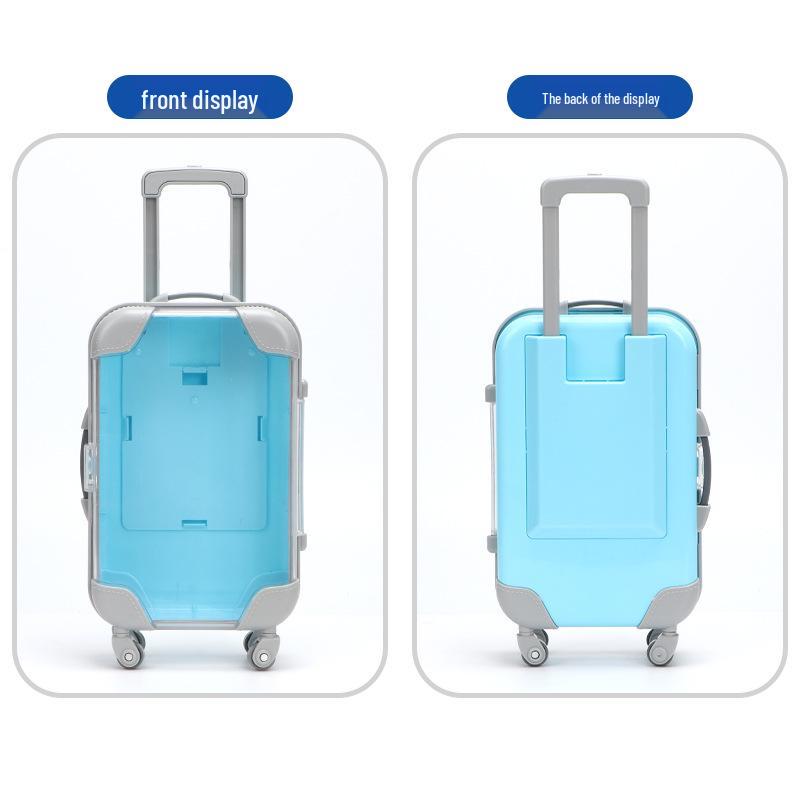Kids' Mini Transparent Trolley Case for Toy Makeup & Eyelash Storage