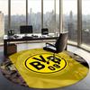 Bvb (1) Round Office Rug Decorative Floor Rug for Office Bedroom Living Room and Home Space
