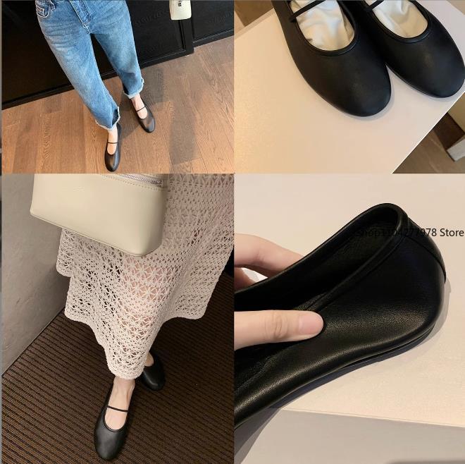 Fashion Designers Woman Flats Shoes Fashion Shallow Slip On Women Soft Sole Ballet Shoes Ladies Casual Outdoor Ballerina Shoe Mary Jane