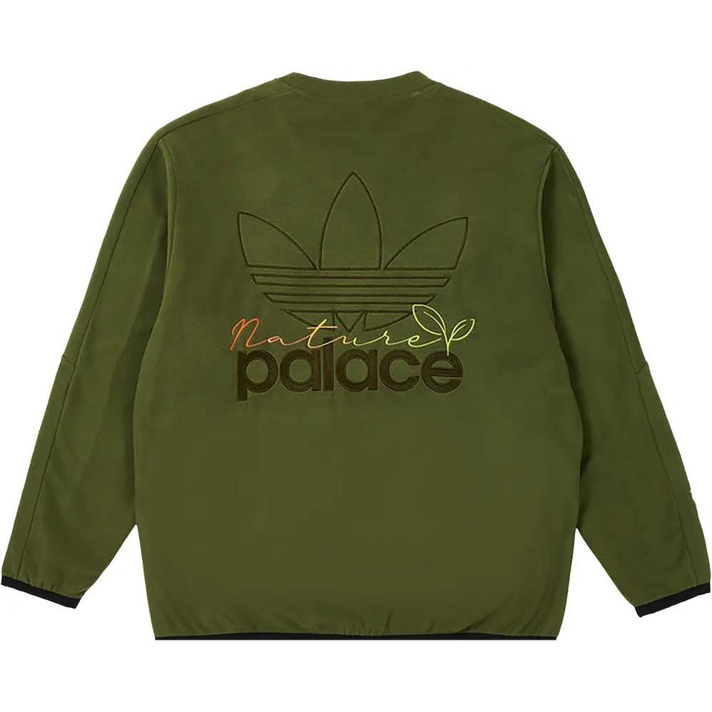 Palace X Adidas Nature Crew Wild Pine Unisex Tops Green HM9193