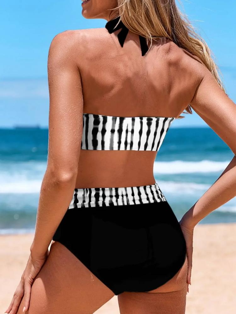 Summer High-quality Women's Bikini Sports Swimsuit Two-piece Swimsuit, Fashionable and Sexy Off the Shoulder Swimsuit S-5XL