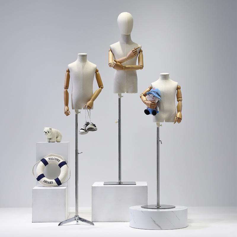 Mannechin Copii cu Picioare Despărțite: Stativ de Expunere Corp Întreg/Jumătate pentru Haine de Copii, Bărbați și Femei