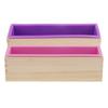 Food Grade Silicone Mold Rectangle Loaf Handmade Soap Making Mould with Wood Box for Chocolate Bread Cake DIY