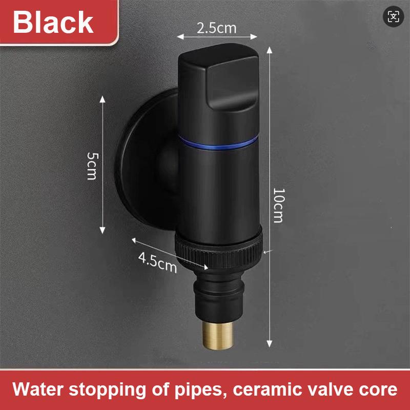 

Black/Grey/Silver Washing Machine Faucets With Water Stop Valve G1/2 Stainless Steel Single Cold Wall Mounted Tap чёрный