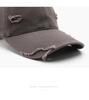 Unisex Trendy Ripped Baseball Cap: Solid Color, Washed, Sunscreen Sun Visor