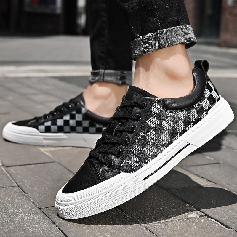 Top Layer Leather Men's Shoes New Men's Casual Shoes Men's Versatile Fashionable Shoes Summer Thin Breathable Easy Wear Borad Shoe