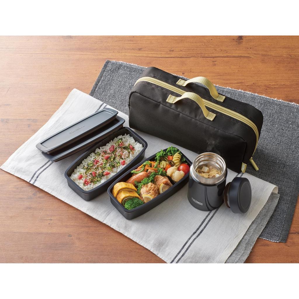 Thermos Vacuum Insulated Soup Lunch Set 1000ml - Smoke Black JEA-1001 SMB