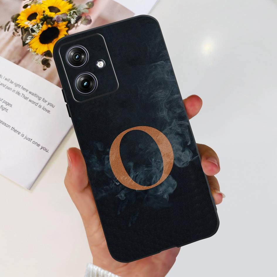 For Motorola Moto G54 G84 5G Case Stylish Flower Letters Soft Couple Phone Cover For Moto G 54 G 84 Fundas MotG54 MotoG84 Bumper