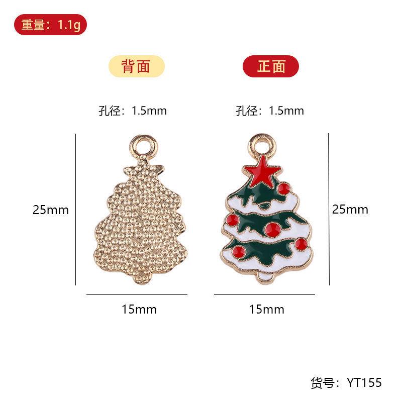 YT zinc alloy oil dripping small pendant, bracelet pendant, Christmas zinc alloy small size pendant