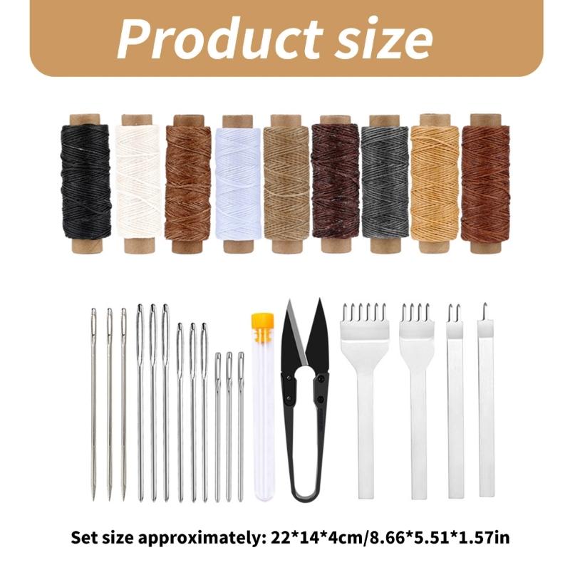 Multifunctional Leather Working Tool Leather Sewing Set Leather Repair Tool Leather Stitching Tool for Leather Craft