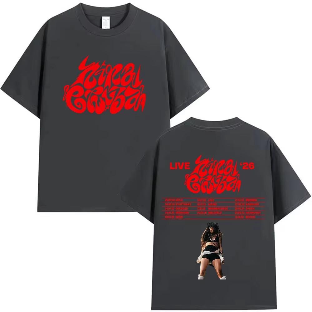 2026 Rapper Nina Chuba Nuovo Album Tour Merch Magliette Uomo Donna Vintage Maglietta Estiva Girocollo Manica Corta Magliette Top