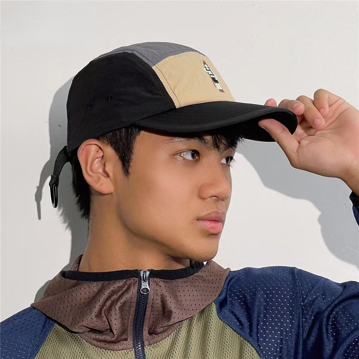 

The Hoboo Japanese Style Vintage Thin Quick-Drying Breathable 5-Sided Baseball Cap Women S Summer Men S Caron Cap Couple S Cap adjust