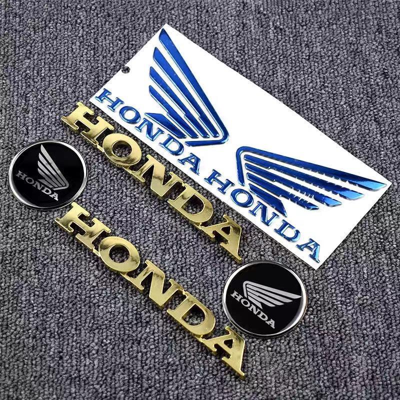 CKU5 Honda Motorcycle Modification Set Logo 3D Sticker HONDA Electroplated Letter Label Waterproof Sticker Moto Accessories Cbr 600