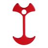 4PCS Pack Aluminum Tent Peg Outdoor Camping Wind Rope Anchor Chains Deck Floor Nail(Red)