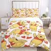 3-teiliges Set Pooh Herzen1 Stück Bettbezug+2 Stück Kissenbezug, ohne Füllung, bedruckte Bettwäsche, Ganzjahres-Schlafzimmer-Ausstattung028