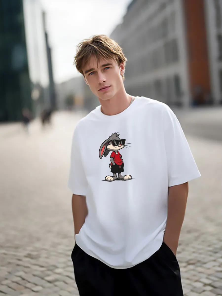 Oversized T-shirt with bright print L