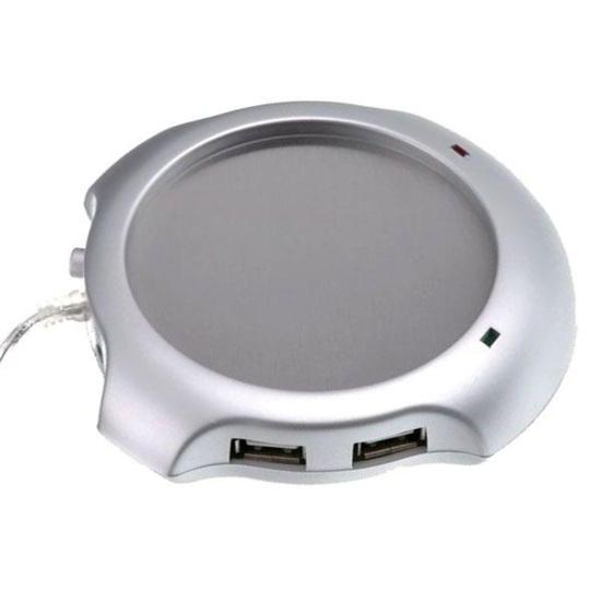 USB Mug Warmer Heater Coffee Tea Cup Pad with 4-Port HUB for Office PC Laptop