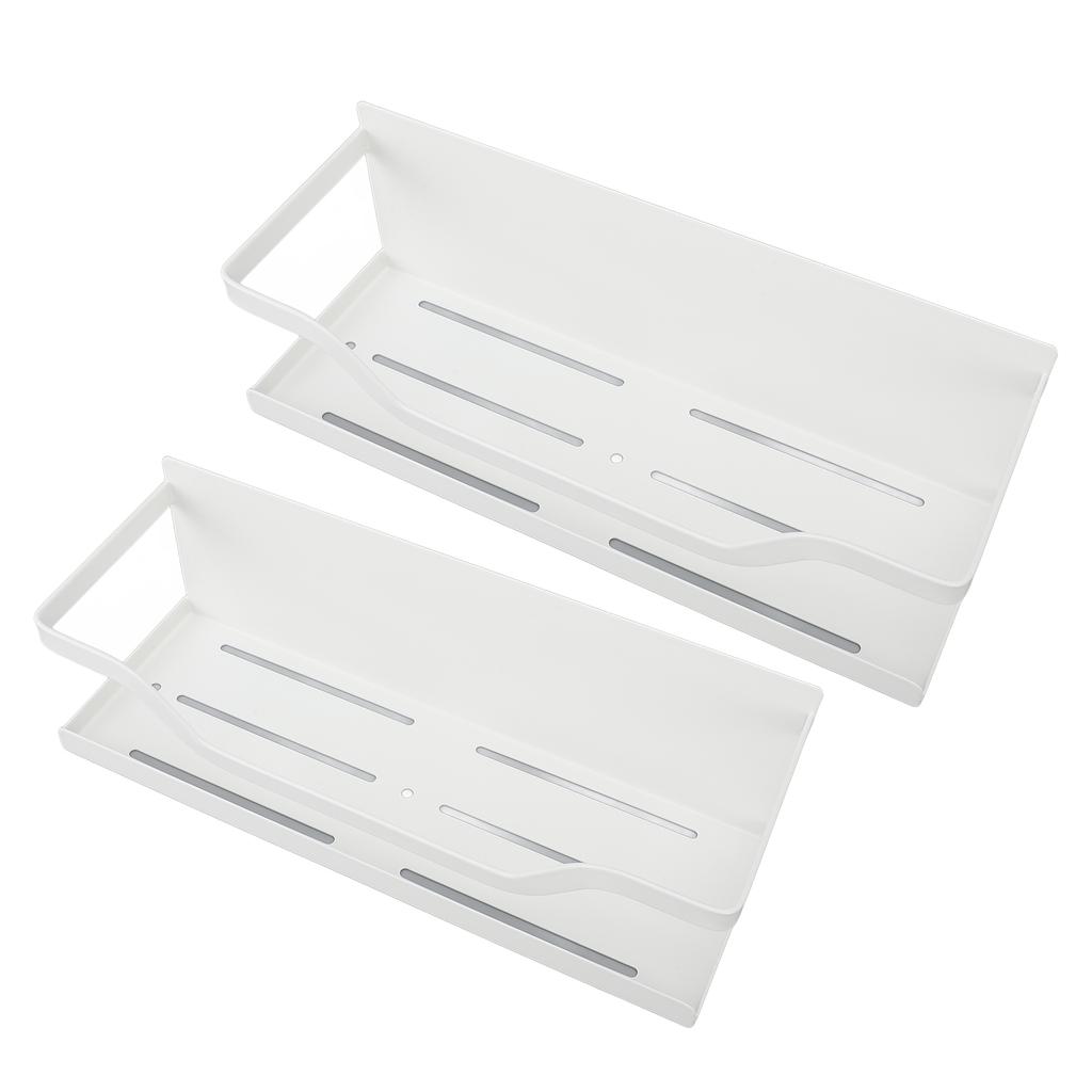 2PCS Magnetic Spice Rack for Refrigerator Carbon Steel Space Saving Spice   Magnetic Shelf for Kitchen Jars Seasoning Bottles