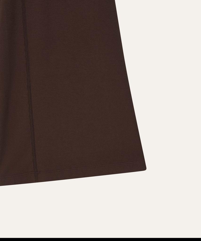 Obeleu Foldable Ribbed Pants - Brown