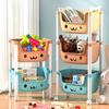 Children's Floor-Standing Trolley Bookshelf & Toy Organizer
