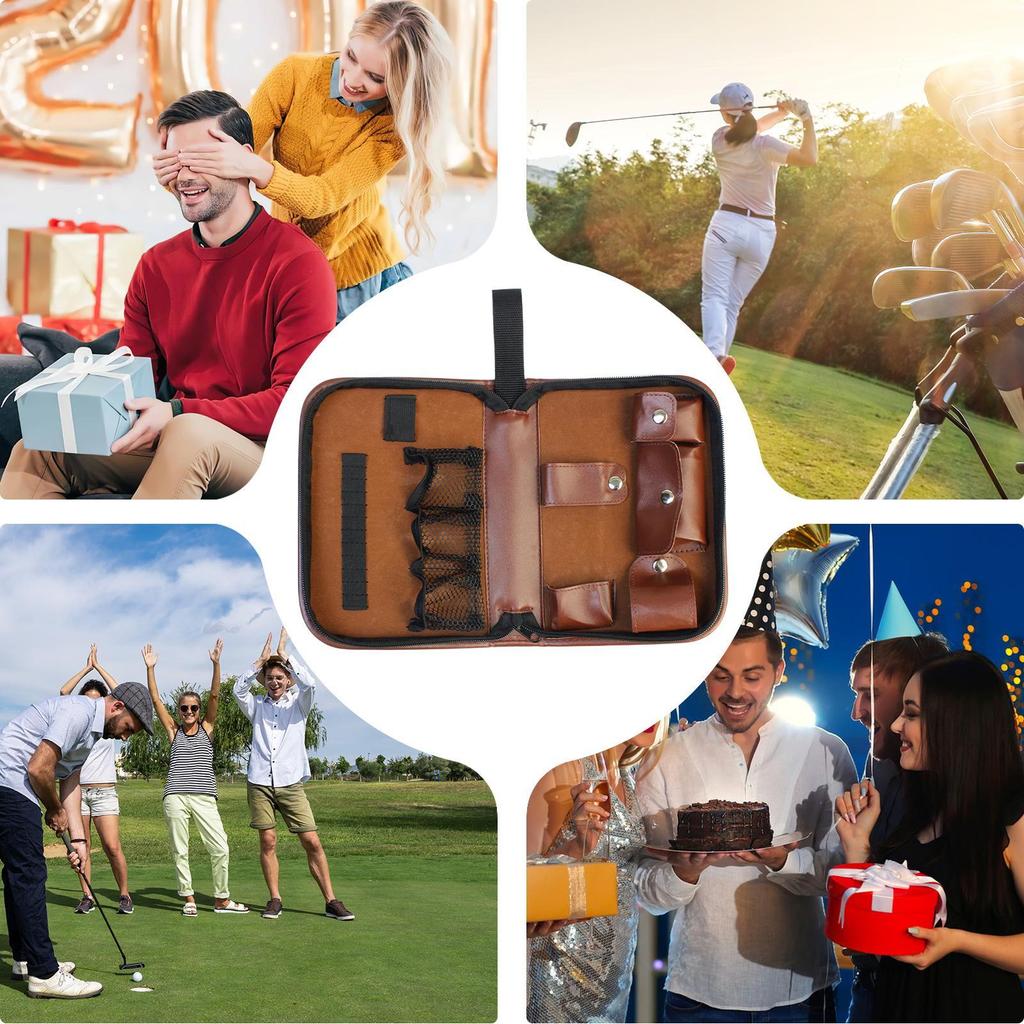 Large Golf Storage Box Golf Accessories Case Golf Accessories Set Organizer Case for Golf Balls Rangefinder Golf Tees Scorer