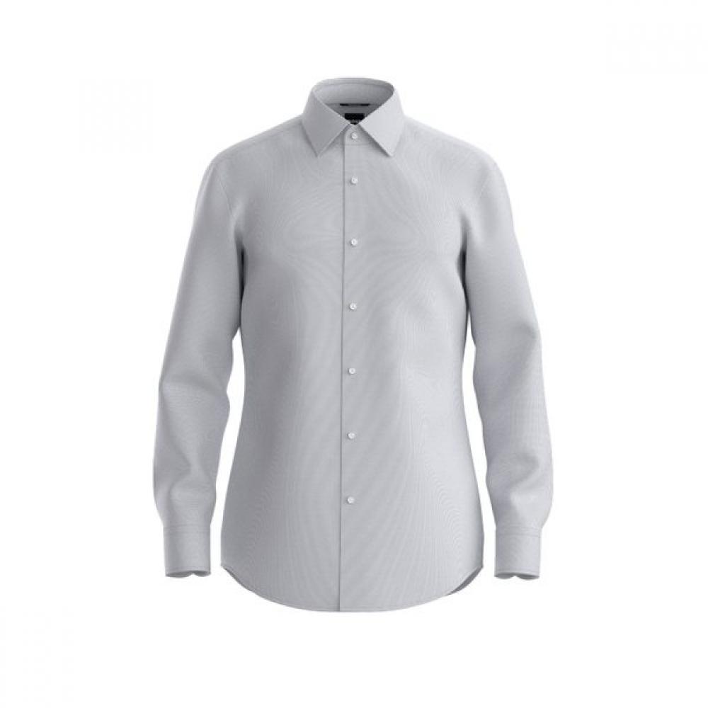 Boss Slim Fit Cotton Mix Performance Shirt Navy 39A