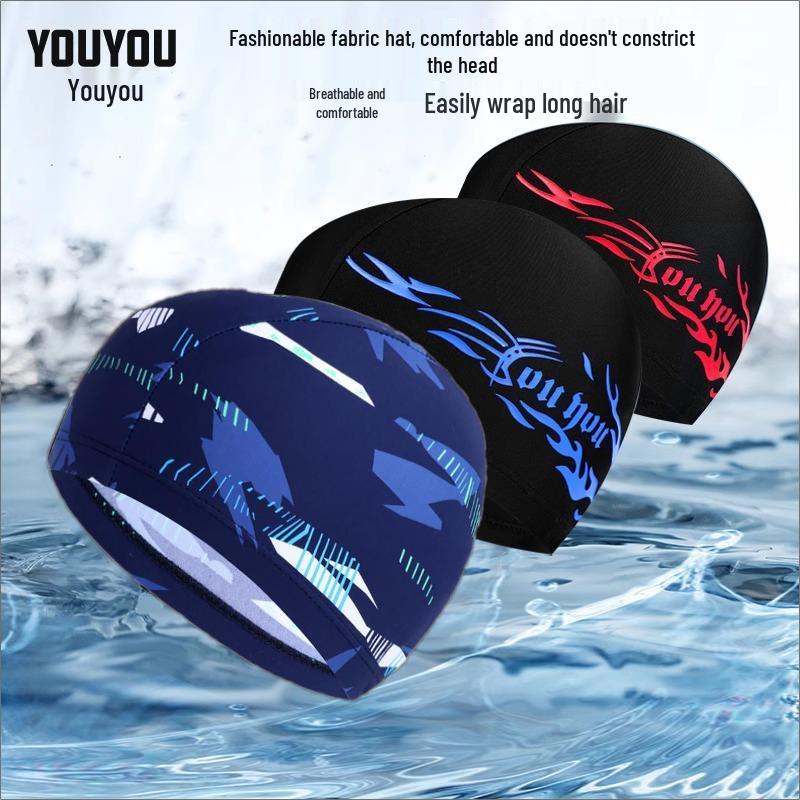 Floral Solid Color Swim Cap - Comfortable, Non-Tightening, Fashionable, Unisex for Adults & Kids