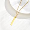 Layered Vertical Bar Pendant Necklace for Women Clavicle Chain Collarbone Choker Necklace 18K PVD Gold Plated Jewelry Waterproof