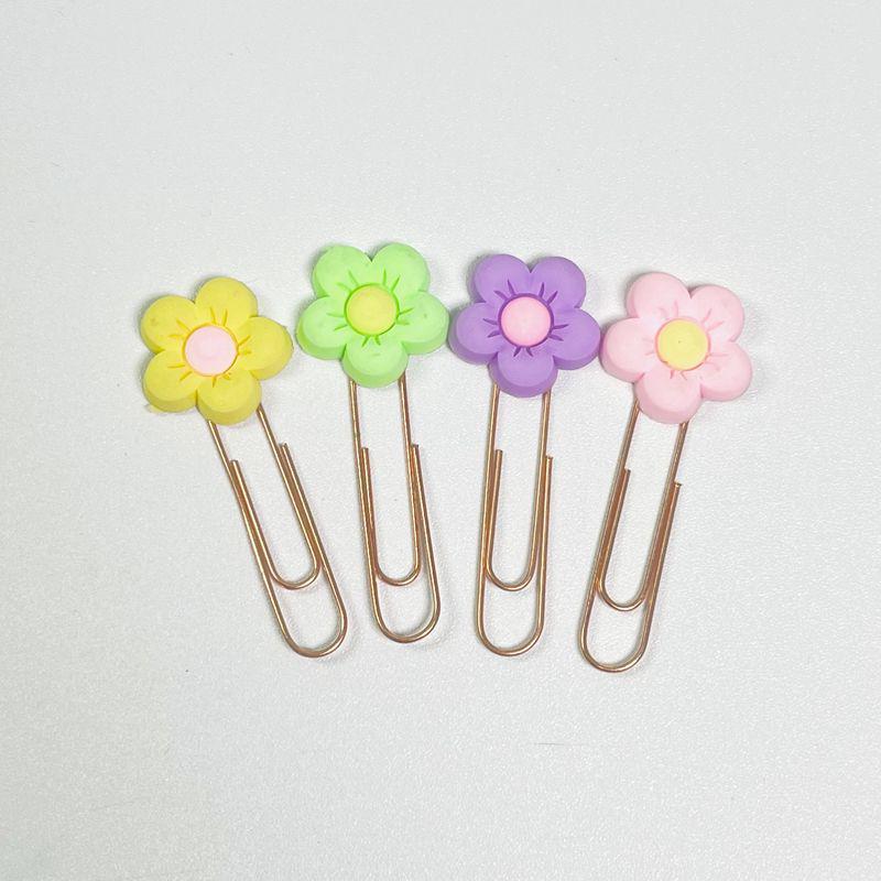 Rose Gold Creative Cartoon Metal Paperclip – Cute Irregular Bookmark Gift for Students