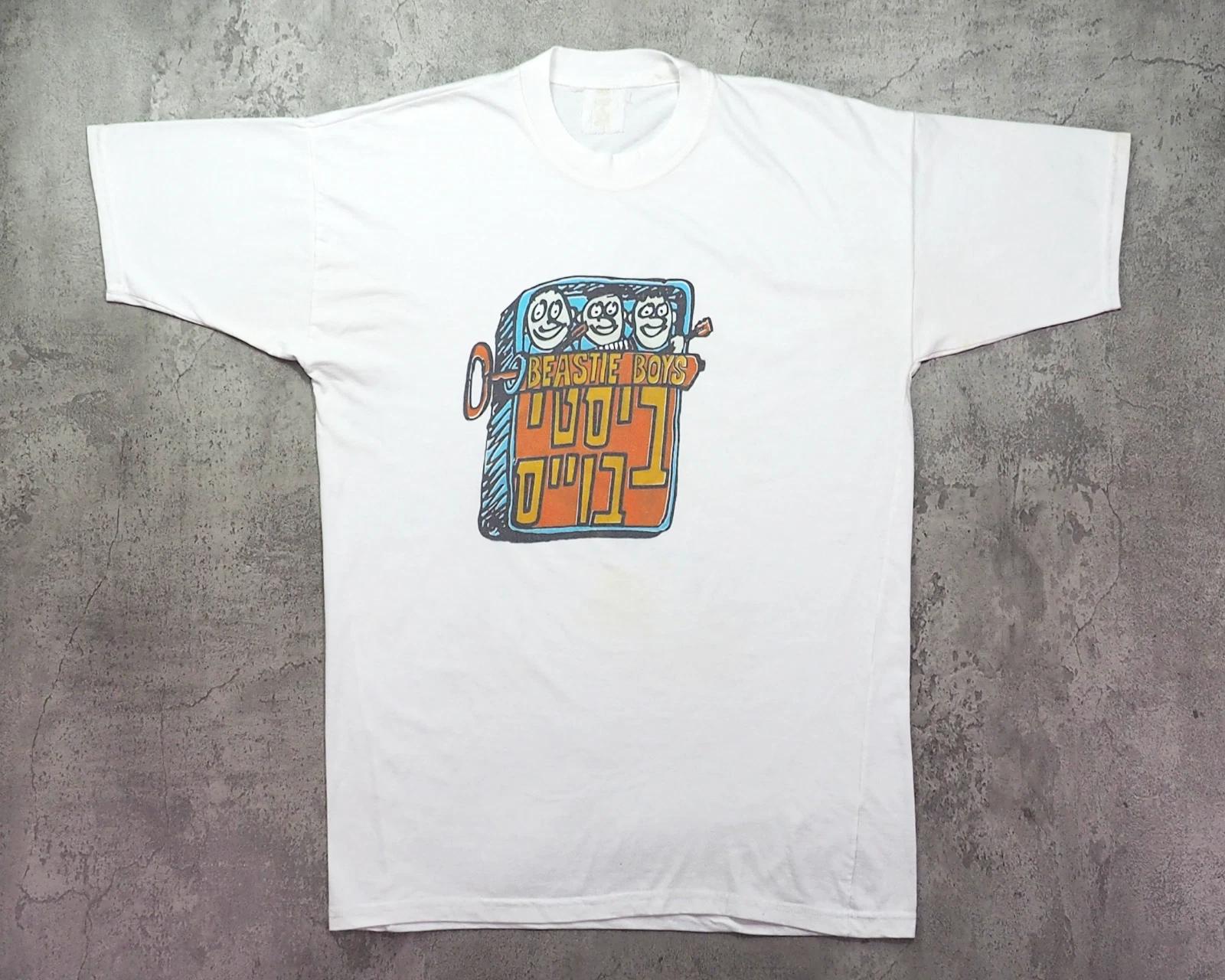 

Vintage 1990s Beastie Boys Hello Nasty Hebrew Version Israel Tour Shirt Size L S