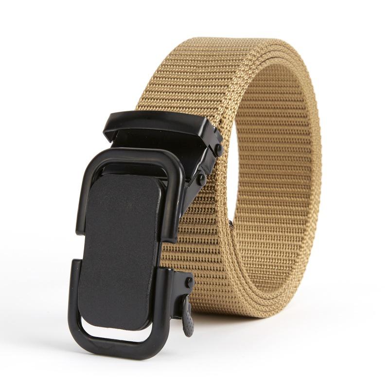 Men's Nylon Belt with Automatic Buckle - Tactical, Outdoor, and Military Training Use