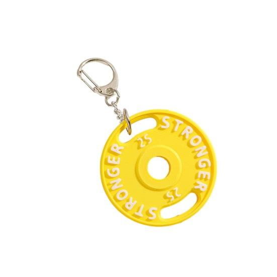

Keychain Pendant Small Barbell Charm Gym Keyring Sports Style Mini Fitness жёлтый