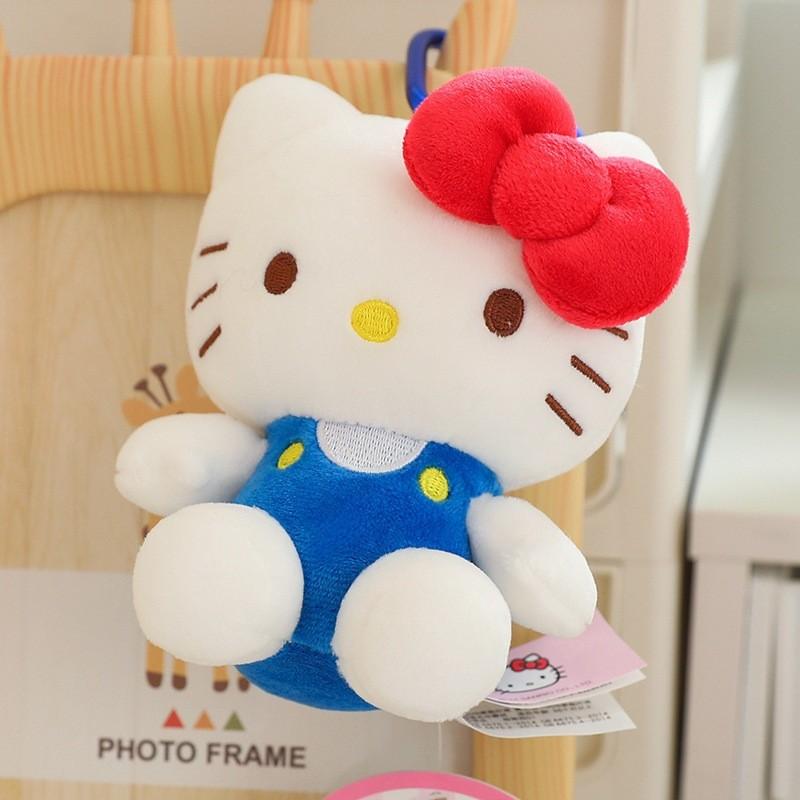 

Doll Pendant Plush Keychain With Soft Fabric And Adorable Cat Design Classic Blue