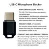 USB C MIC Blockers Lightweight Microphone Sound Security Lock Compact Two-Way MIC Guard Blocker for Laptops Smartphones Tablets