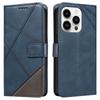 For iPhone 14 Pro Case PU Leather Geometric Lines Wallet Phone Cover Bookstyle Folding Stand