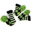 3Pcs Polyester Wool Knitting   Putter Head Cover Wooden   Headcovers Accessory