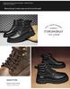 Men's Retro High-Top British Style Leather Motorcycle Boots