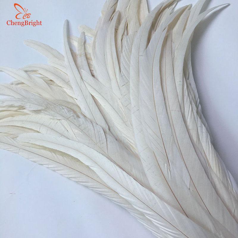 Chengbright Whole 100pcs 30-35cm Natural Rooster Tail Feathers For Decoration Craft Feather Christma Diy Pheasant Feather