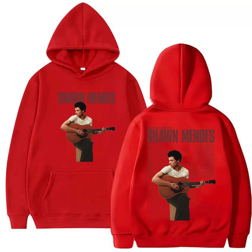 Singer Shawn Mendes Tour 2025 Album Merch Hoody Men Hip Hop Oversized Pullover Sweatshirt Pop Music Long Sleeve Hoody Streetwear
