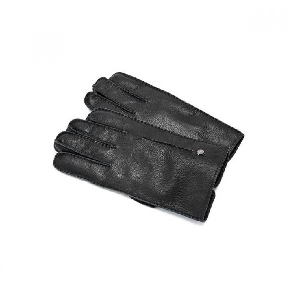 Daks Men S Black Goat Leather Stitch gloveS Dcgv8f170bk
