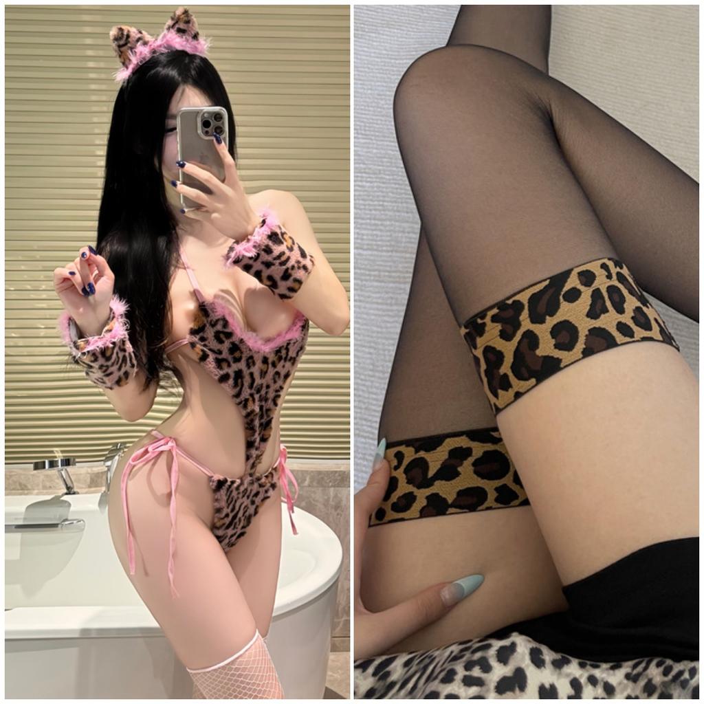 Sexy Sexy Temptation Cute Soft Cute Cosplay Cute Ono Leopard Uniform Suit Three-point Style