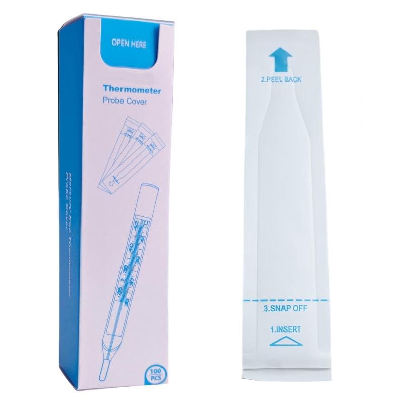 

100Pcs Thermometers Probe Covers Universal For Most Clinical And Home Use Thermometers Disposable Sleeve